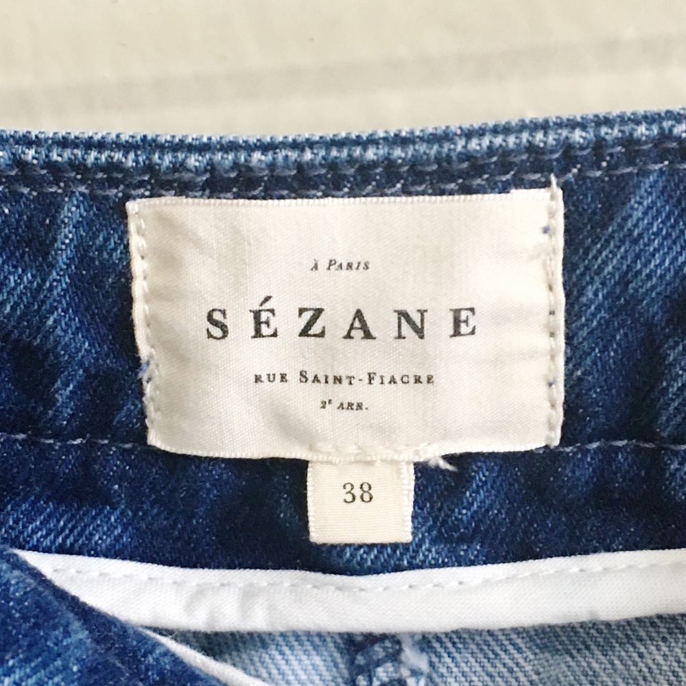 Sezane Alexane Denim Patchwork Skirt - Picture 6 of 6